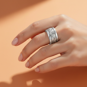 Handmade Woven 925 Sterling Silver Ring (Adjustable Ring Size)